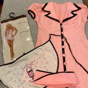 Soda Pop 🥤 Girl Costume Adult Size XS Dress, Hat, & Apron